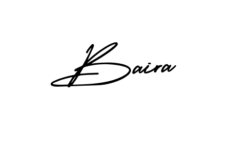 Design your own signature with our free online signature maker. With this signature software, you can create a handwritten (AmerikaSignatureDemo-Regular) signature for name Baira. Baira signature style 3 images and pictures png