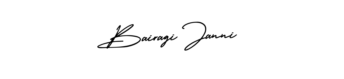 Use a signature maker to create a handwritten signature online. With this signature software, you can design (AmerikaSignatureDemo-Regular) your own signature for name Bairagi Janni. Bairagi Janni signature style 3 images and pictures png