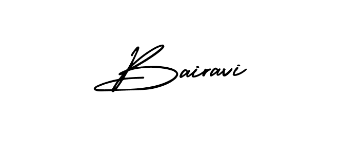 How to make Bairavi name signature. Use AmerikaSignatureDemo-Regular style for creating short signs online. This is the latest handwritten sign. Bairavi signature style 3 images and pictures png