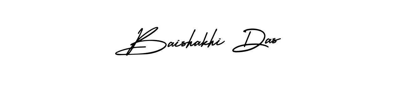 The best way (AmerikaSignatureDemo-Regular) to make a short signature is to pick only two or three words in your name. The name Baishakhi Das include a total of six letters. For converting this name. Baishakhi Das signature style 3 images and pictures png