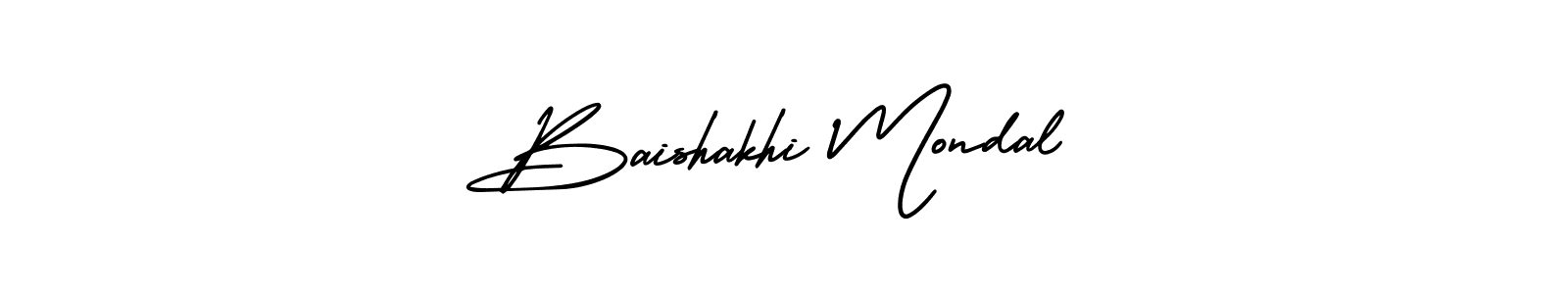 How to Draw Baishakhi Mondal signature style? AmerikaSignatureDemo-Regular is a latest design signature styles for name Baishakhi Mondal. Baishakhi Mondal signature style 3 images and pictures png