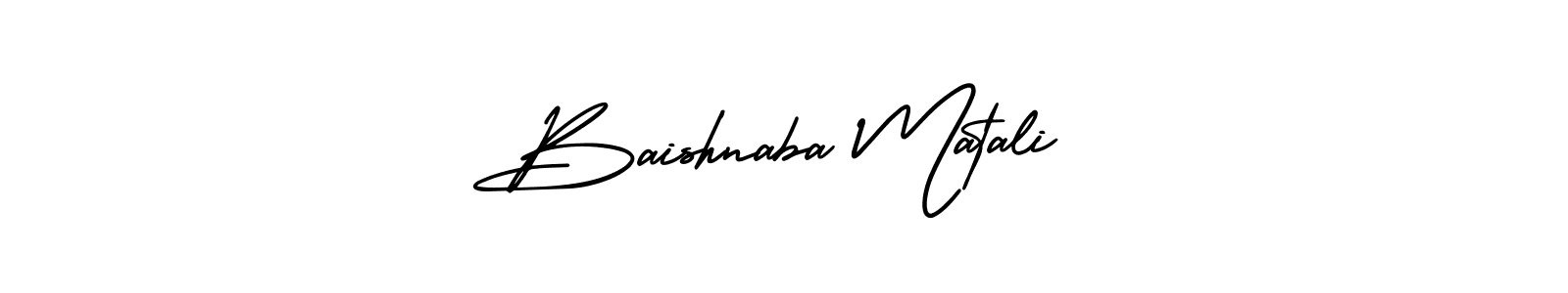 This is the best signature style for the Baishnaba Matali name. Also you like these signature font (AmerikaSignatureDemo-Regular). Mix name signature. Baishnaba Matali signature style 3 images and pictures png