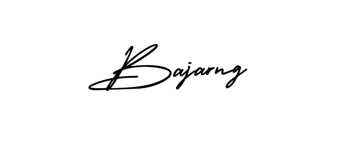 You should practise on your own different ways (AmerikaSignatureDemo-Regular) to write your name (Bajarng) in signature. don't let someone else do it for you. Bajarng signature style 3 images and pictures png