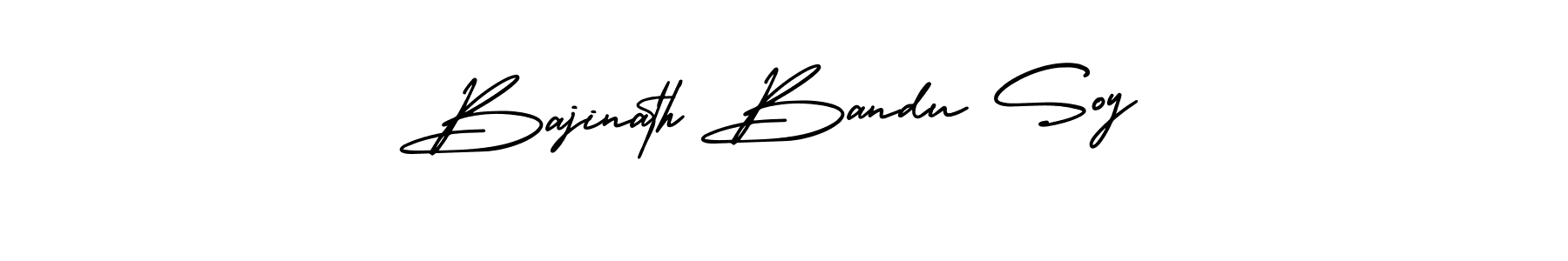 AmerikaSignatureDemo-Regular is a professional signature style that is perfect for those who want to add a touch of class to their signature. It is also a great choice for those who want to make their signature more unique. Get Bajinath Bandu Soy name to fancy signature for free. Bajinath Bandu Soy signature style 3 images and pictures png