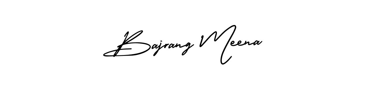 How to make Bajrang Meena signature? AmerikaSignatureDemo-Regular is a professional autograph style. Create handwritten signature for Bajrang Meena name. Bajrang Meena signature style 3 images and pictures png