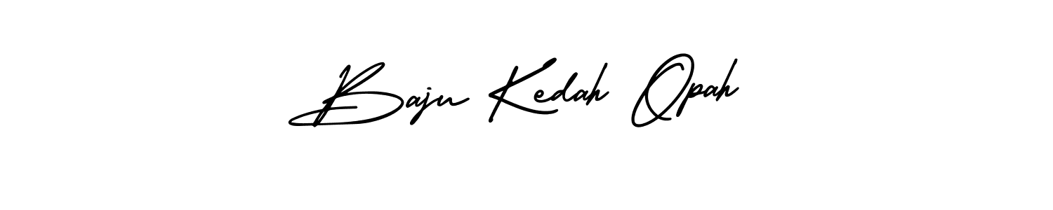 How to make Baju Kedah Opah name signature. Use AmerikaSignatureDemo-Regular style for creating short signs online. This is the latest handwritten sign. Baju Kedah Opah signature style 3 images and pictures png
