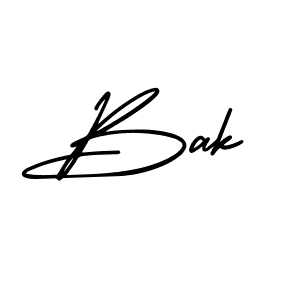 How to make Bak name signature. Use AmerikaSignatureDemo-Regular style for creating short signs online. This is the latest handwritten sign. Bak signature style 3 images and pictures png