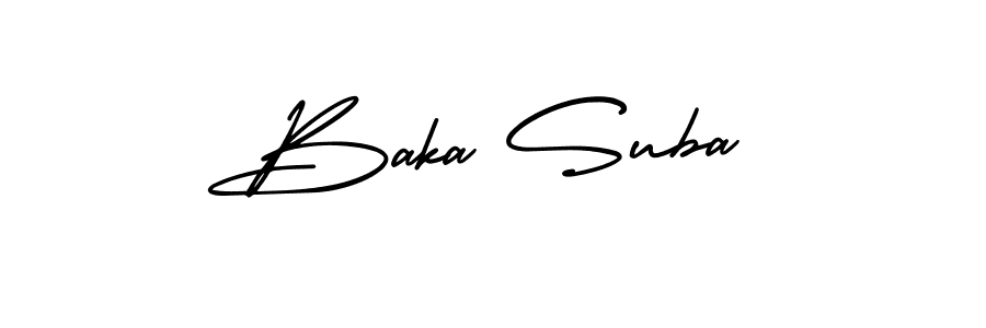 Use a signature maker to create a handwritten signature online. With this signature software, you can design (AmerikaSignatureDemo-Regular) your own signature for name Baka Suba. Baka Suba signature style 3 images and pictures png