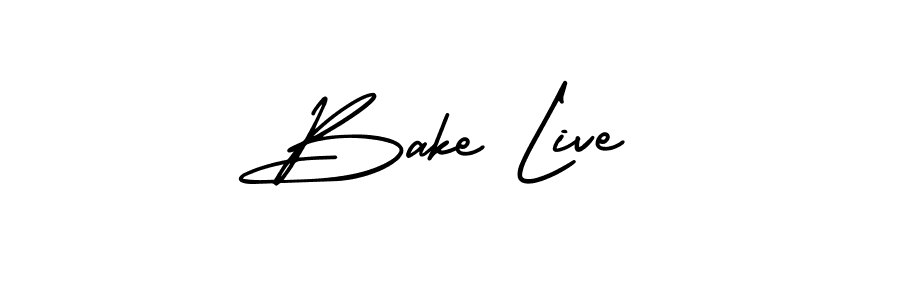 How to make Bake Live name signature. Use AmerikaSignatureDemo-Regular style for creating short signs online. This is the latest handwritten sign. Bake Live signature style 3 images and pictures png