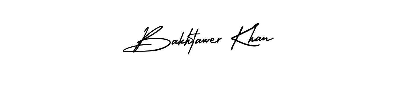 You should practise on your own different ways (AmerikaSignatureDemo-Regular) to write your name (Bakhtawer Khan) in signature. don't let someone else do it for you. Bakhtawer Khan signature style 3 images and pictures png