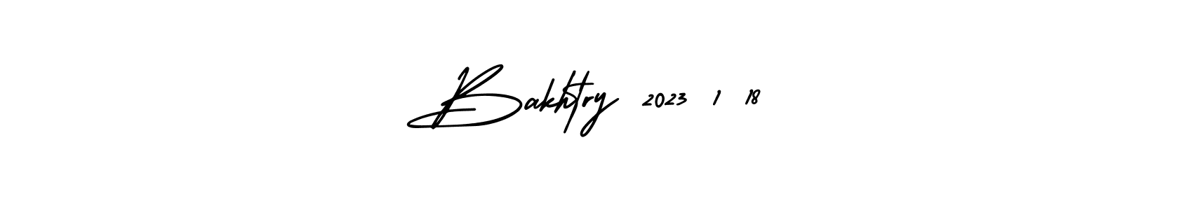 The best way (AmerikaSignatureDemo-Regular) to make a short signature is to pick only two or three words in your name. The name Bakhtry 2023 1 18 include a total of six letters. For converting this name. Bakhtry 2023 1 18 signature style 3 images and pictures png