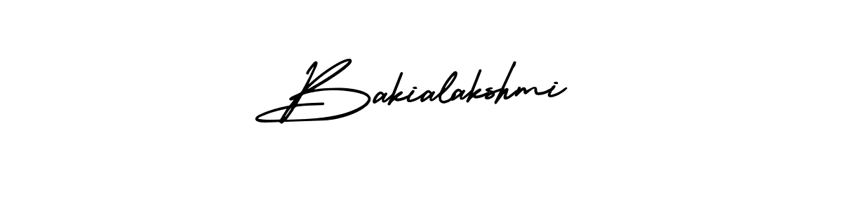 You can use this online signature creator to create a handwritten signature for the name Bakialakshmi. This is the best online autograph maker. Bakialakshmi signature style 3 images and pictures png