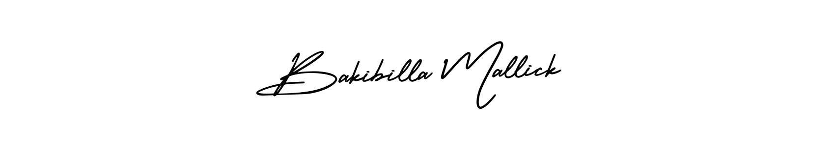 How to Draw Bakibilla Mallick signature style? AmerikaSignatureDemo-Regular is a latest design signature styles for name Bakibilla Mallick. Bakibilla Mallick signature style 3 images and pictures png