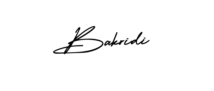 Bakridi stylish signature style. Best Handwritten Sign (AmerikaSignatureDemo-Regular) for my name. Handwritten Signature Collection Ideas for my name Bakridi. Bakridi signature style 3 images and pictures png