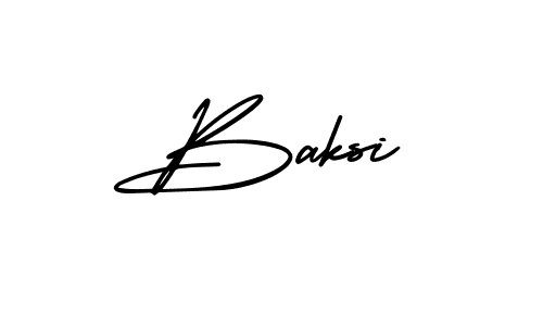 Make a beautiful signature design for name Baksi. With this signature (AmerikaSignatureDemo-Regular) style, you can create a handwritten signature for free. Baksi signature style 3 images and pictures png