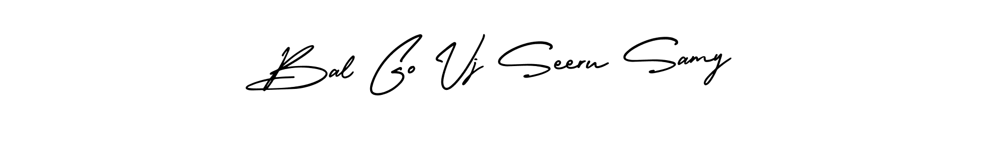 This is the best signature style for the Bal Go Vj Seeru Samy name. Also you like these signature font (AmerikaSignatureDemo-Regular). Mix name signature. Bal Go Vj Seeru Samy signature style 3 images and pictures png