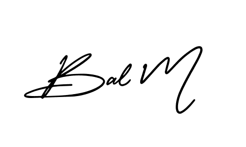 Bal M stylish signature style. Best Handwritten Sign (AmerikaSignatureDemo-Regular) for my name. Handwritten Signature Collection Ideas for my name Bal M. Bal M signature style 3 images and pictures png