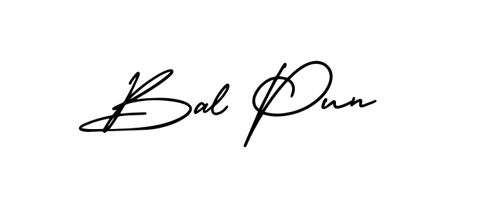 You should practise on your own different ways (AmerikaSignatureDemo-Regular) to write your name (Bal Pun) in signature. don't let someone else do it for you. Bal Pun signature style 3 images and pictures png