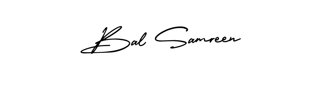 Use a signature maker to create a handwritten signature online. With this signature software, you can design (AmerikaSignatureDemo-Regular) your own signature for name Bal Samreen. Bal Samreen signature style 3 images and pictures png