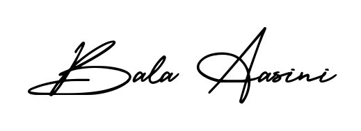 Designed for modern professionals: Bala Aasini name signature crafted with AmerikaSignatureDemo-Regular script. Ready for digital PDF workflows. Bala Aasini signature style 3 images and pictures png
