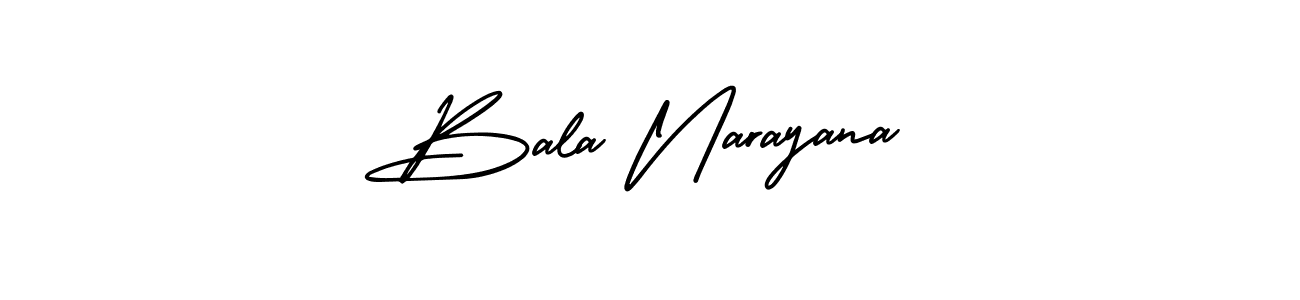 The best way (AmerikaSignatureDemo-Regular) to make a short signature is to pick only two or three words in your name. The name Bala Narayana include a total of six letters. For converting this name. Bala Narayana signature style 3 images and pictures png