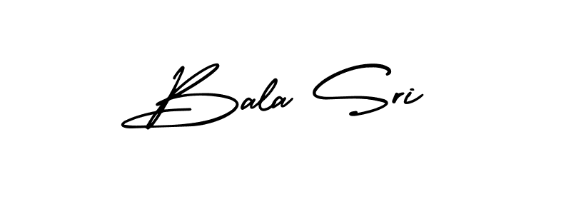 You should practise on your own different ways (AmerikaSignatureDemo-Regular) to write your name (Bala Sri) in signature. don't let someone else do it for you. Bala Sri signature style 3 images and pictures png