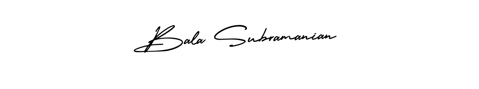 It looks lik you need a new signature style for name Bala Subramanian. Design unique handwritten (AmerikaSignatureDemo-Regular) signature with our free signature maker in just a few clicks. Bala Subramanian signature style 3 images and pictures png