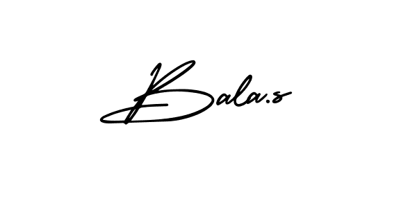 You should practise on your own different ways (AmerikaSignatureDemo-Regular) to write your name (Bala.s) in signature. don't let someone else do it for you. Bala.s signature style 3 images and pictures png