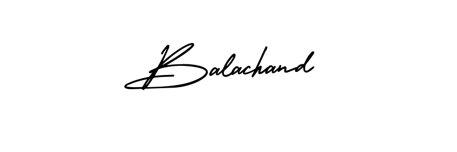 You should practise on your own different ways (AmerikaSignatureDemo-Regular) to write your name (Balachand) in signature. don't let someone else do it for you. Balachand signature style 3 images and pictures png