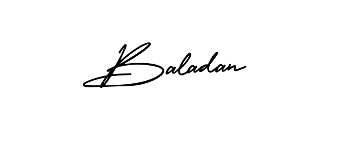 Use a signature maker to create a handwritten signature online. With this signature software, you can design (AmerikaSignatureDemo-Regular) your own signature for name Baladan. Baladan signature style 3 images and pictures png