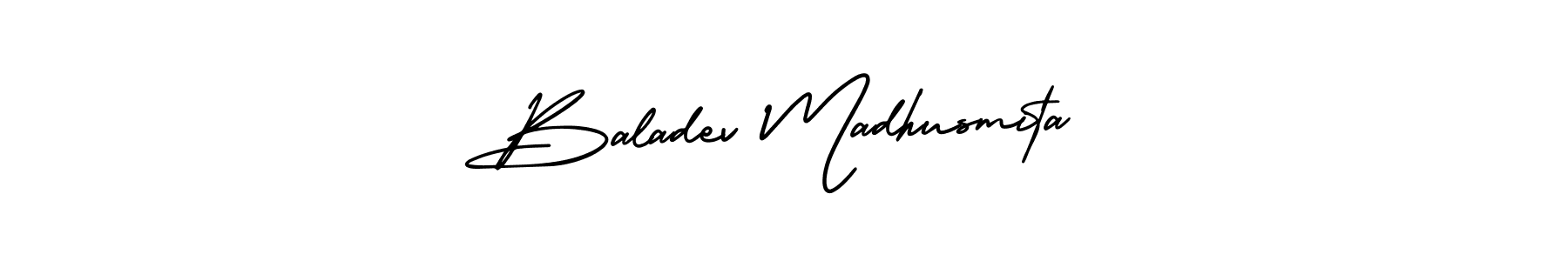 Design your own signature with our free online signature maker. With this signature software, you can create a handwritten (AmerikaSignatureDemo-Regular) signature for name Baladev Madhusmita. Baladev Madhusmita signature style 3 images and pictures png