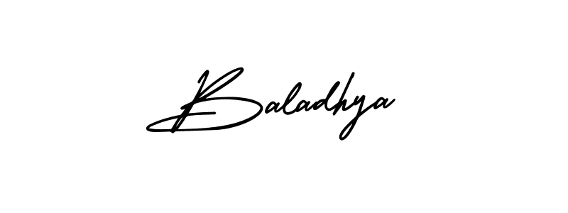 How to make Baladhya name signature. Use AmerikaSignatureDemo-Regular style for creating short signs online. This is the latest handwritten sign. Baladhya signature style 3 images and pictures png