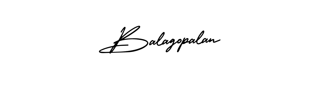 You should practise on your own different ways (AmerikaSignatureDemo-Regular) to write your name (Balagopalan) in signature. don't let someone else do it for you. Balagopalan signature style 3 images and pictures png