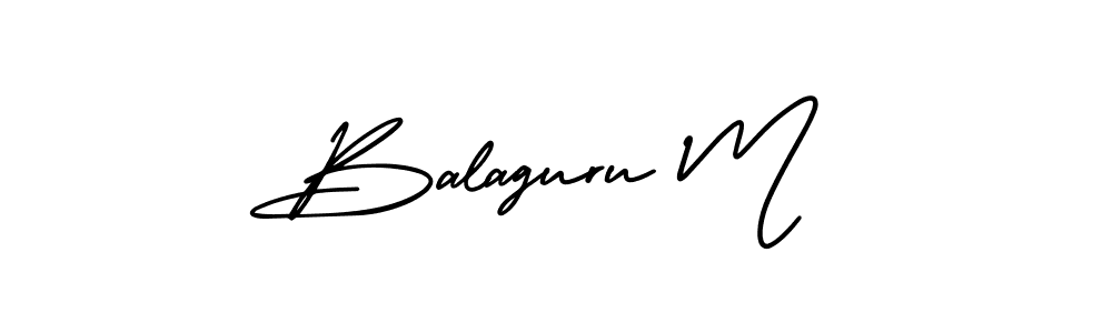 Design your own signature with our free online signature maker. With this signature software, you can create a handwritten (AmerikaSignatureDemo-Regular) signature for name Balaguru M. Balaguru M signature style 3 images and pictures png