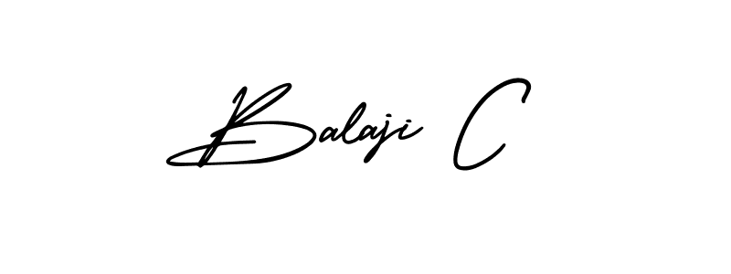 Use a signature maker to create a handwritten signature online. With this signature software, you can design (AmerikaSignatureDemo-Regular) your own signature for name Balaji C. Balaji C signature style 3 images and pictures png