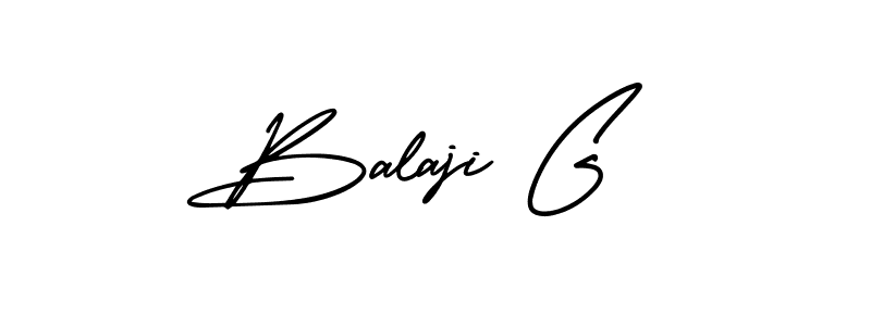 You should practise on your own different ways (AmerikaSignatureDemo-Regular) to write your name (Balaji G) in signature. don't let someone else do it for you. Balaji G signature style 3 images and pictures png