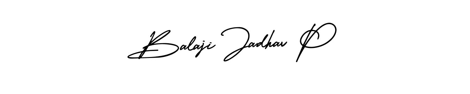 Also You can easily find your signature by using the search form. We will create Balaji Jadhav P name handwritten signature images for you free of cost using AmerikaSignatureDemo-Regular sign style. Balaji Jadhav P signature style 3 images and pictures png