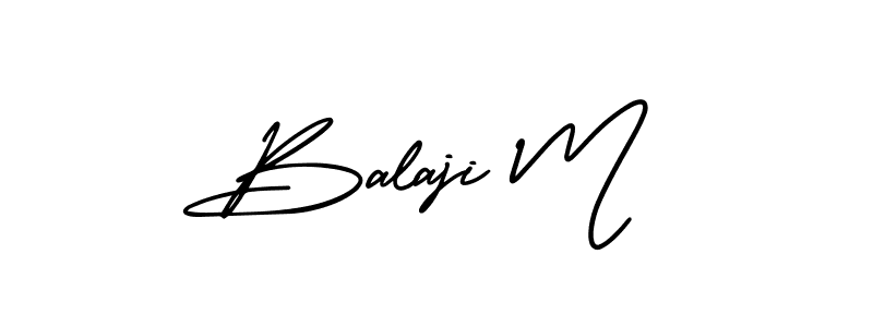 This is the best signature style for the Balaji M name. Also you like these signature font (AmerikaSignatureDemo-Regular). Mix name signature. Balaji M signature style 3 images and pictures png