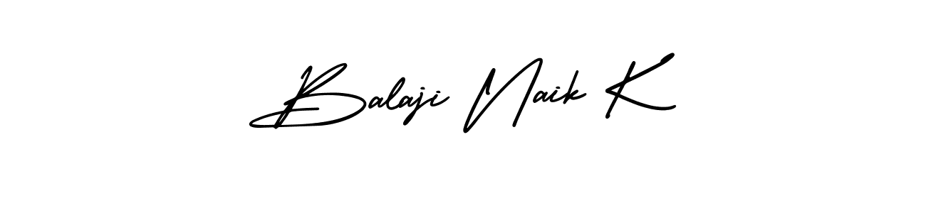Balaji Naik K stylish signature style. Best Handwritten Sign (AmerikaSignatureDemo-Regular) for my name. Handwritten Signature Collection Ideas for my name Balaji Naik K. Balaji Naik K signature style 3 images and pictures png