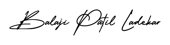 Enhance your business communications with Balaji Patil Ladekar signature in AmerikaSignatureDemo-Regular lettering. Clean, modern, and universally compatible. Balaji Patil Ladekar signature style 3 images and pictures png