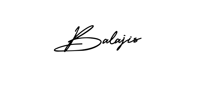 Use a signature maker to create a handwritten signature online. With this signature software, you can design (AmerikaSignatureDemo-Regular) your own signature for name Balajis. Balajis signature style 3 images and pictures png