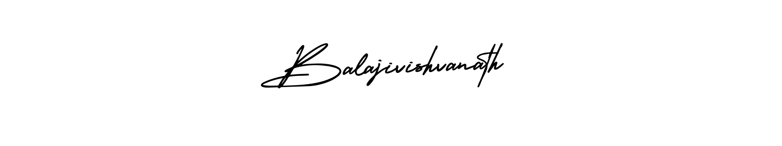 You should practise on your own different ways (AmerikaSignatureDemo-Regular) to write your name (Balajivishvanath) in signature. don't let someone else do it for you. Balajivishvanath signature style 3 images and pictures png