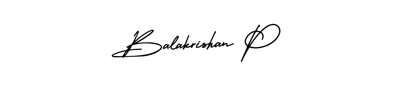 Make a beautiful signature design for name Balakrishan P. Use this online signature maker to create a handwritten signature for free. Balakrishan P signature style 3 images and pictures png