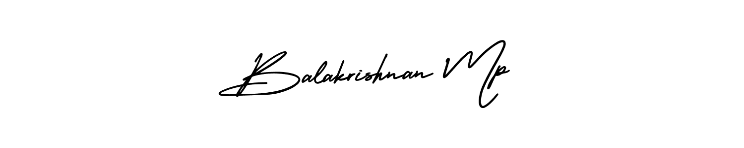 if you are searching for the best signature style for your name Balakrishnan Mp. so please give up your signature search. here we have designed multiple signature styles  using AmerikaSignatureDemo-Regular. Balakrishnan Mp signature style 3 images and pictures png