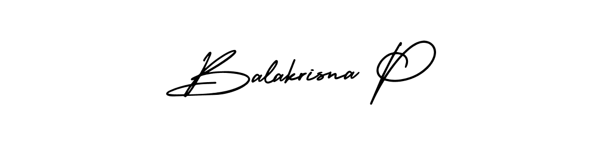 Make a beautiful signature design for name Balakrisna P. Use this online signature maker to create a handwritten signature for free. Balakrisna P signature style 3 images and pictures png