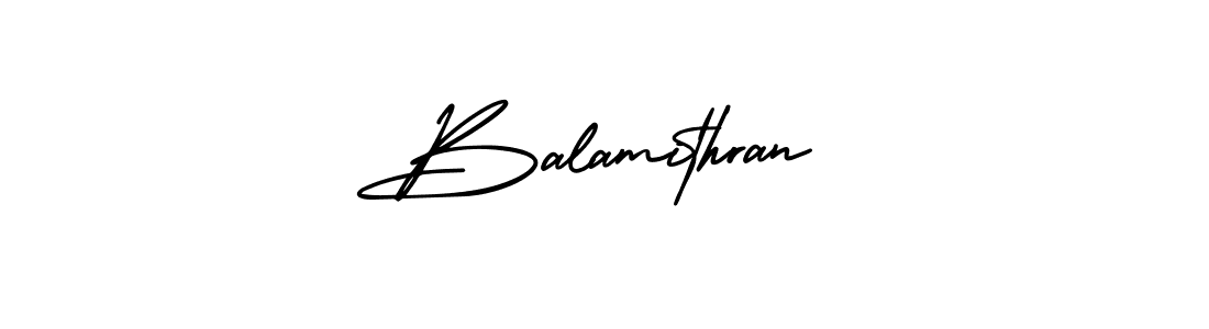 Make a beautiful signature design for name Balamithran. With this signature (AmerikaSignatureDemo-Regular) style, you can create a handwritten signature for free. Balamithran signature style 3 images and pictures png