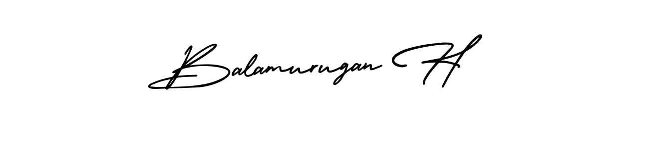 Design your own signature with our free online signature maker. With this signature software, you can create a handwritten (AmerikaSignatureDemo-Regular) signature for name Balamurugan H. Balamurugan H signature style 3 images and pictures png