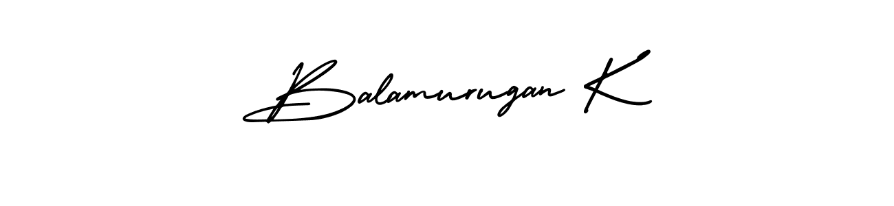 Make a beautiful signature design for name Balamurugan K. With this signature (AmerikaSignatureDemo-Regular) style, you can create a handwritten signature for free. Balamurugan K signature style 3 images and pictures png