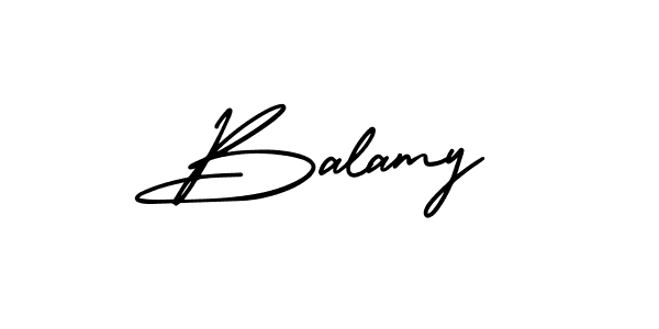 Use a signature maker to create a handwritten signature online. With this signature software, you can design (AmerikaSignatureDemo-Regular) your own signature for name Balamy. Balamy signature style 3 images and pictures png