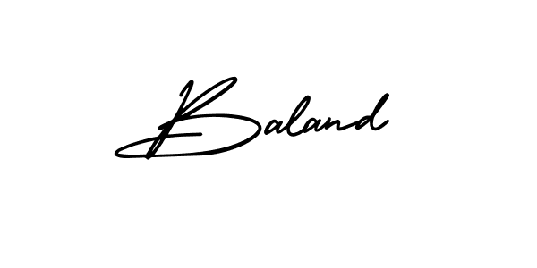 You should practise on your own different ways (AmerikaSignatureDemo-Regular) to write your name (Baland) in signature. don't let someone else do it for you. Baland signature style 3 images and pictures png